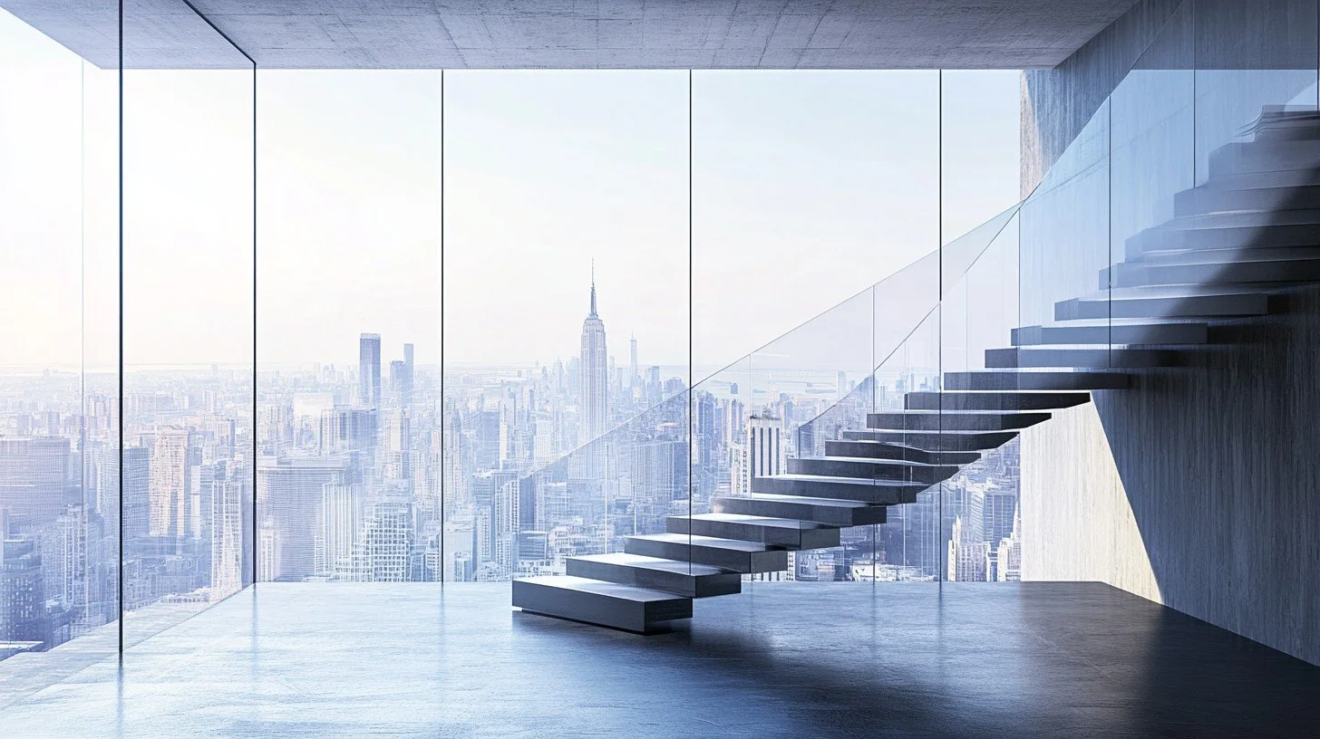 Tangga Floating + Kaca